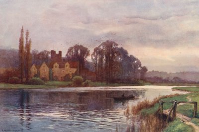 River Thames: Bisham Abbey by Ernest William Haslehust