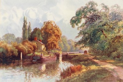 River Thames: Sonning Lock by Ernest William Haslehust
