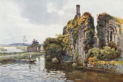 Ruins of Norman House, Christchurch by Ernest William Haslehust