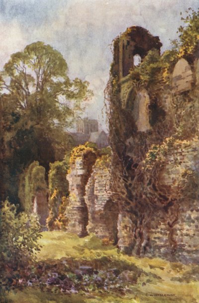 Ruins of Wolvesey Castle by Ernest William Haslehust
