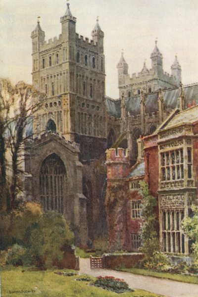 The Cathedral from the Palace Grounds by Ernest William Haslehust