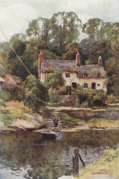 The Ferry, Overton-on-Dee by Ernest William Haslehust