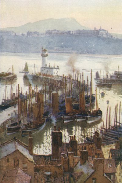 The Harbour from the Old Town by Ernest William Haslehust