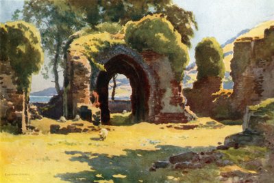 The Ruins of Lindores Abbey by Ernest William Haslehust