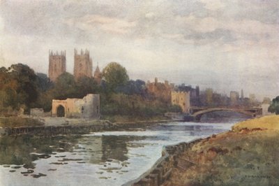 York from the Ouse by Ernest William Haslehust