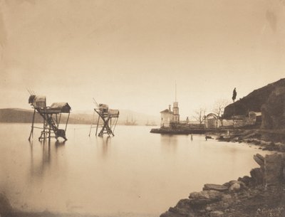 Fisheries at Kiretch-Bournou (Bosphorus, Europe) by Ernest de Caranza