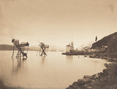 Pecheries at Kiretch-Bournou Bosphore, Europe Fisheries at Kiretch-Bournou by Ernest de Caranza
