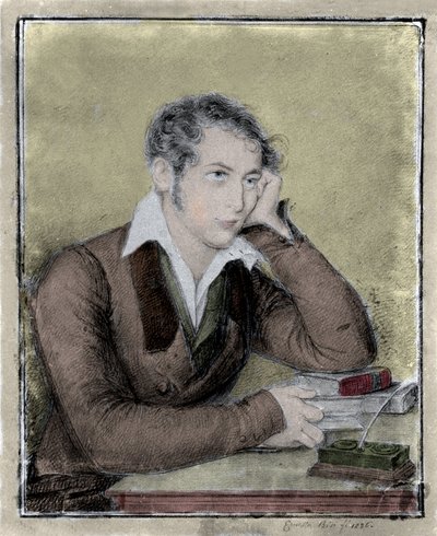 Portrait of the Patriot, Philosopher, Political Thinker Carlo Cattaneo (1801-1869) by Ernesta Legnani