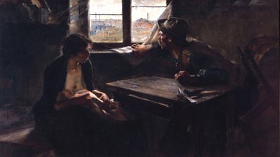 Without Bread and Without Work by Ernesto DE LA Carcova
