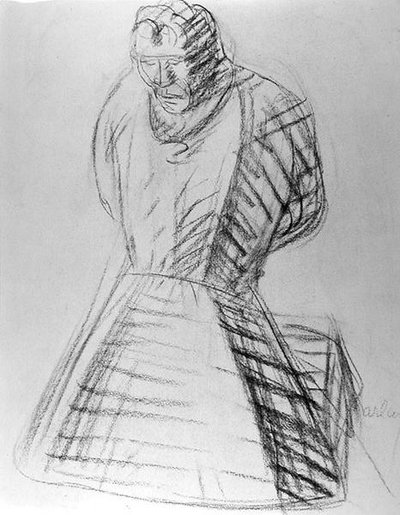 A Monk Praying by Ernst Barlach