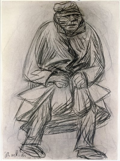 Figure of a beggar by Ernst Barlach
