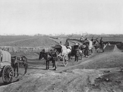 Northern Chinese Travelling-Carts on the Plain of Peking by Ernst Boerschmann