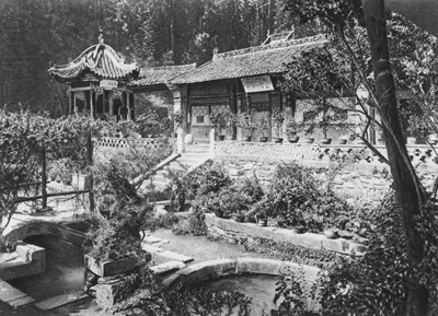 Miao tai tze, Shensi, Monastery Garden by Ernst Boerschmann