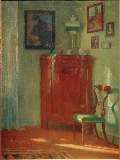 Interior with Corner Cabinet by Ernst Eitner