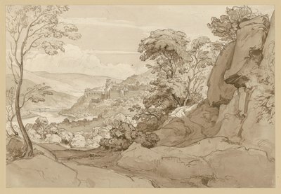 View of the Castle in Heidelberg, with a Rock Slope in the Foreground by Ernst Fries