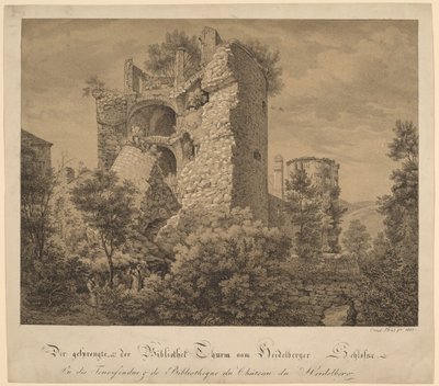 The Exploded Tower and the Library of Heidelberg Castle by Ernst Fries