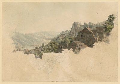 Landscape with Castle and Houses of Heidelberg by Ernst Fries