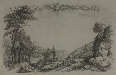 Six Views of Heidelberg Castle: Cover, Hunting Scene by Ernst Fries