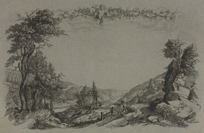 Six Views of Heidelberg Castle: Cover, Hunting Scene by Ernst Fries