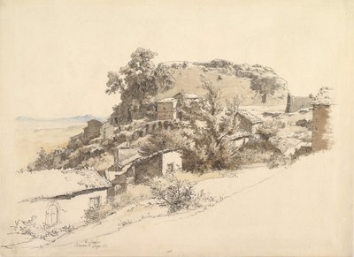 Roman Landscape near Rocca di Papa by Ernst Furchtegott Mohn