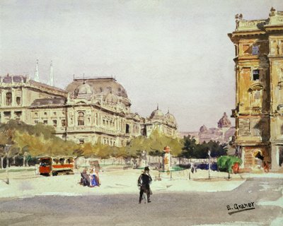 Ring and Opera House in Vienna by Ernst Graner