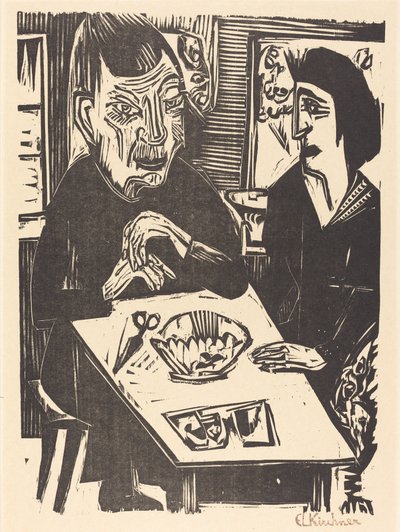 Old and Young Woman, 1921 by Ernst Ludwig Kirchner