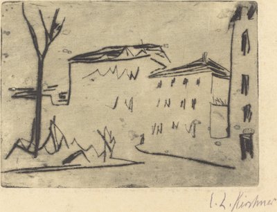 Street Corner in Dresden by Ernst Ludwig Kirchner
