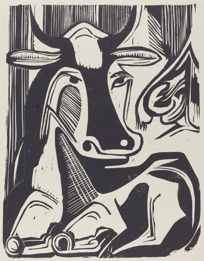 The Large Cow Lying Down, 1929 by Ernst Ludwig Kirchner