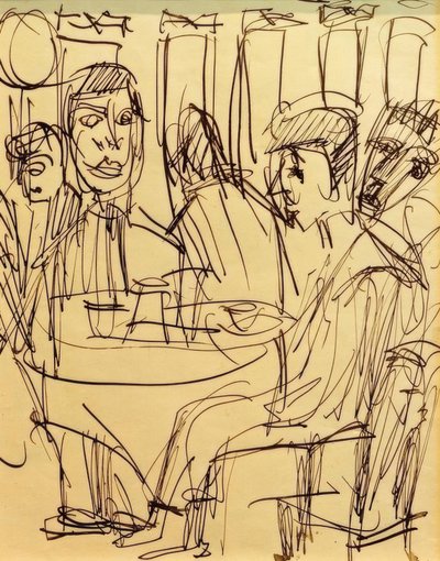 At the Café Table by Ernst Ludwig Kirchner