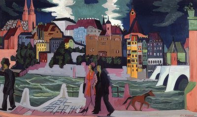 View of Basel and the Rhine. 1927-28 by Ernst Ludwig Kirchner