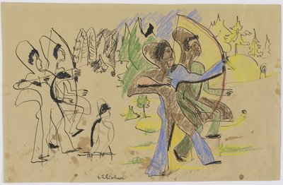 Archers, c.1935 by Ernst Ludwig Kirchner