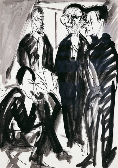 Artist and Die Brucke group in Dresden by Ernst Ludwig Kirchner