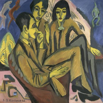 Conversation of the Artists by Ernst Ludwig Kirchner