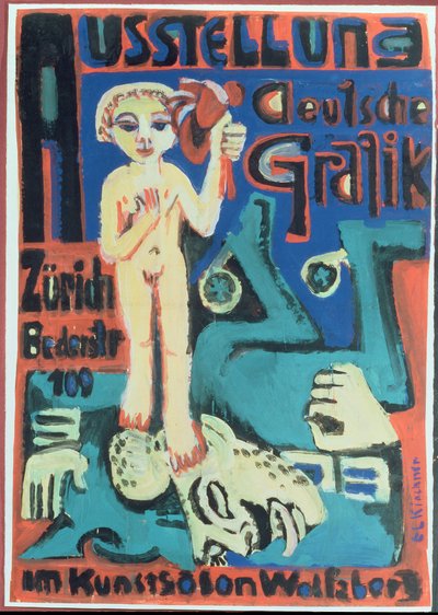 Exhibition, German Graphics in the Kunstsalon Wolfsberg by Ernst Ludwig Kirchner