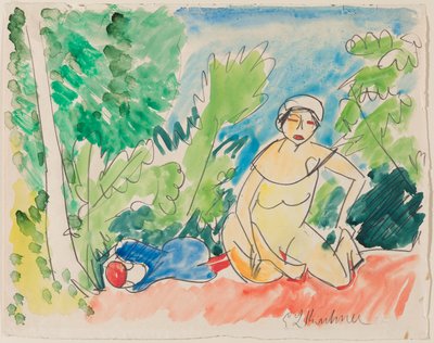 Bathers at the Lake, c.1907 by Ernst Ludwig Kirchner