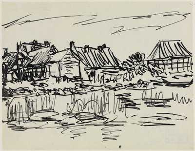 Farmhouses by the Water (Fehmarn) by Ernst Ludwig Kirchner