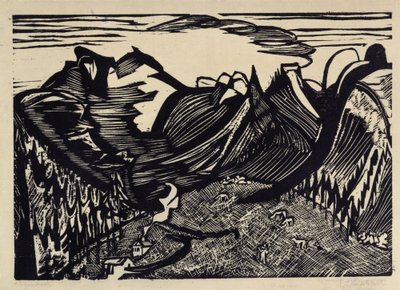 Mountain Landscape with Alp by Ernst Ludwig Kirchner
