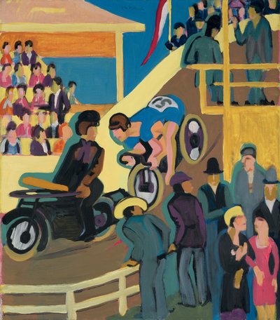 Bicycle Race with Motor Relay by Ernst Ludwig Kirchner