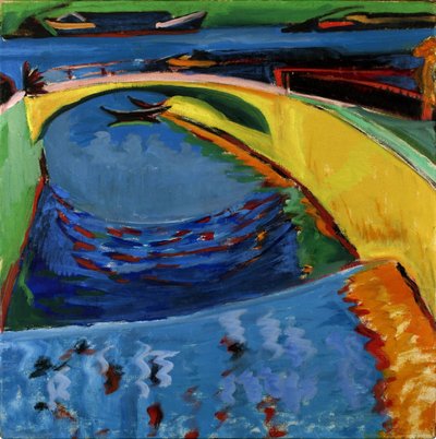 Bridge at the Mouth of the River Priessnitz by Ernst Ludwig Kirchner