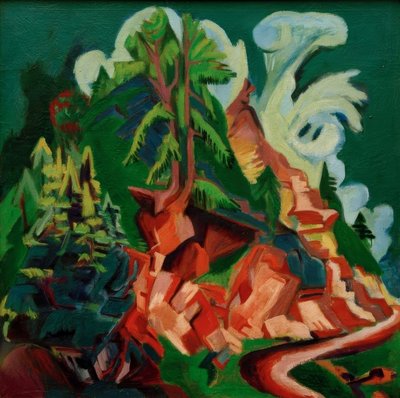 The Mountain. The Way to Stafel by Ernst Ludwig Kirchner
