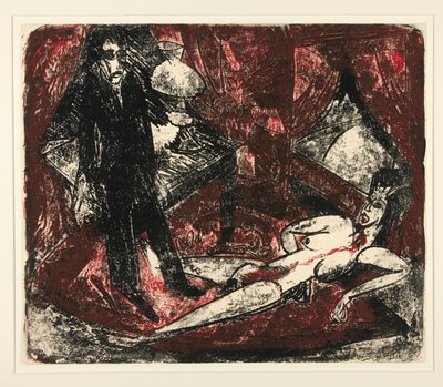 The Murderer, Illustration for Zola by Ernst Ludwig Kirchner