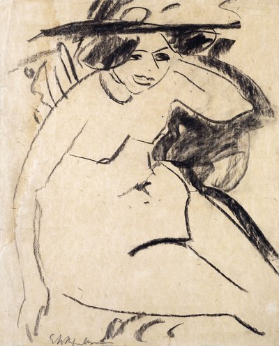 Dido with Hat by Ernst Ludwig Kirchner
