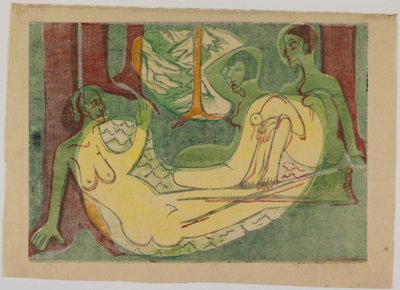 Three Nudes in the Forest by Ernst Ludwig Kirchner