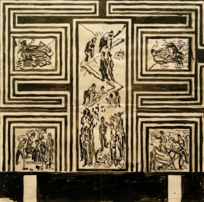 Design for the Decoration of the Long Wall of the Banquet Hall by Ernst Ludwig Kirchner
