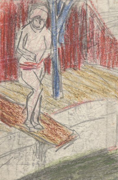 Figure on Diving Board by Ernst Ludwig Kirchner