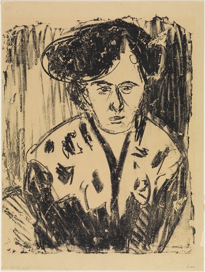 Woman in Lace Collar by Ernst Ludwig Kirchner