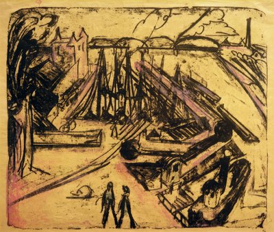 Free Port Frankfurt am Main by Ernst Ludwig Kirchner