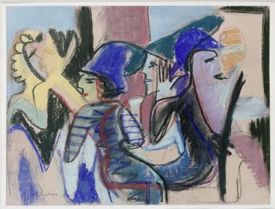 Five People in a Café by Ernst Ludwig Kirchner