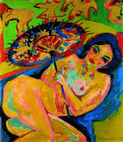 Girl under a Japanese Umbrella by Ernst Ludwig Kirchner