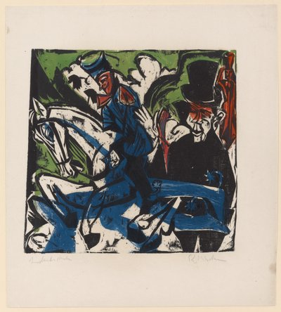 Illustration for Peter Schlemihl by Adalbert von Chamisso by Ernst Ludwig Kirchner